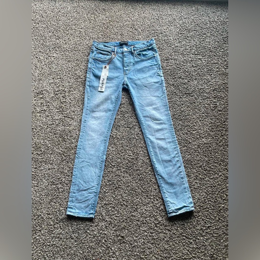 Purple Brand Jeans Size 32 Front And Back Tag, DO NOT CLICK BUY MESSAGE TO BUY •